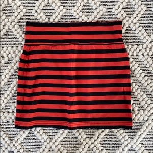 Victoria Secret Red and black Striped skirt